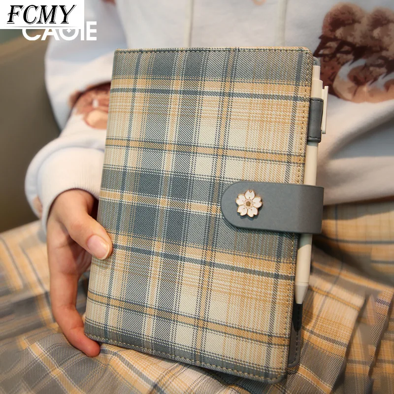 

Fashion Cloth Grid Notebook Time Management Planner Sketch Painting DIY Journal Stationery School Office Accessories Supplies