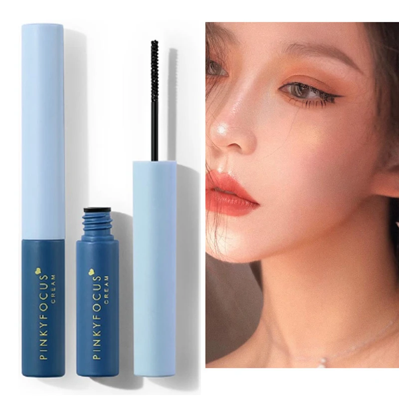 Профессиональная супертонкая тушь для ресниц макияж моющаяся без шелушек черный