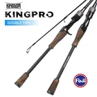 KINGPRO рыболовная удочка для приманки KINGDOM 1,8 м 2,1 М 2,4 м 2 шт. Двойные наконечники mML мощный спиннинг кастинговое удилище удочка для соленой воды пресноводные удилища