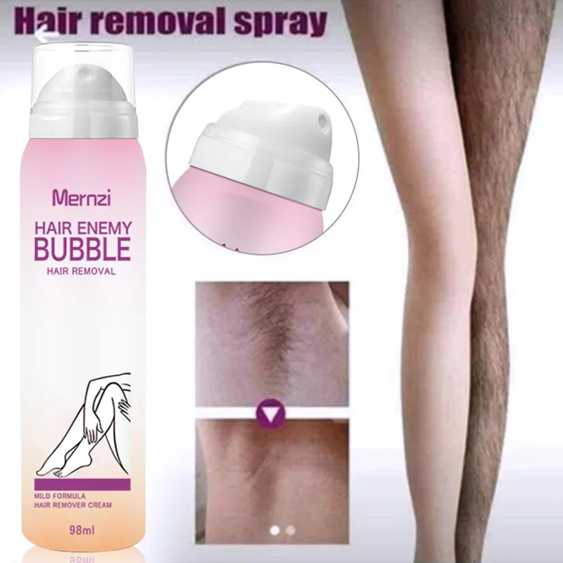 Hair Enemy Hair Removal Bubble Hair Remover Spray for Body Leg Arm Underarm Private Parts Men Women C44