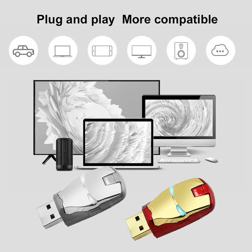 USB Flash Drive Metal Pen Drive 4GB 8GB 16GB 32GB USB2.0 Pendrive Avengers USB Stick Laptop