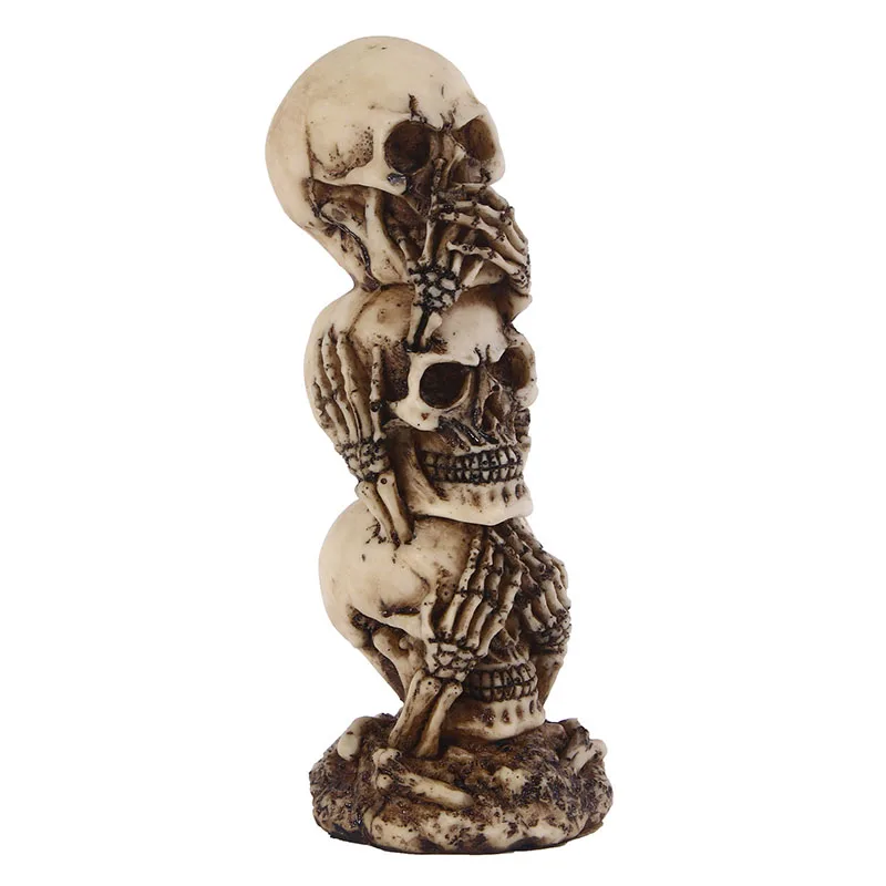 VILEAD смолы ремесло человеческий череп статуя ручной работы высокое качество