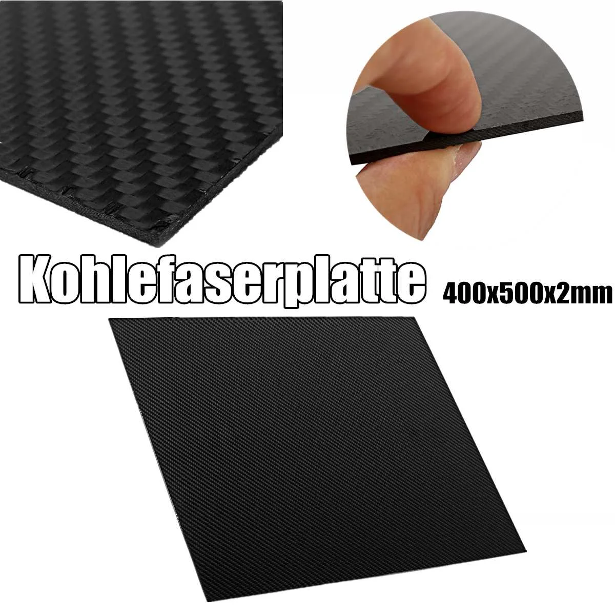 

2mm Thickness 3K Matte Surface Twill Real Carbon Fiber Plate Panel Sheets High Composite Hardness Material For RC 40X50cm
