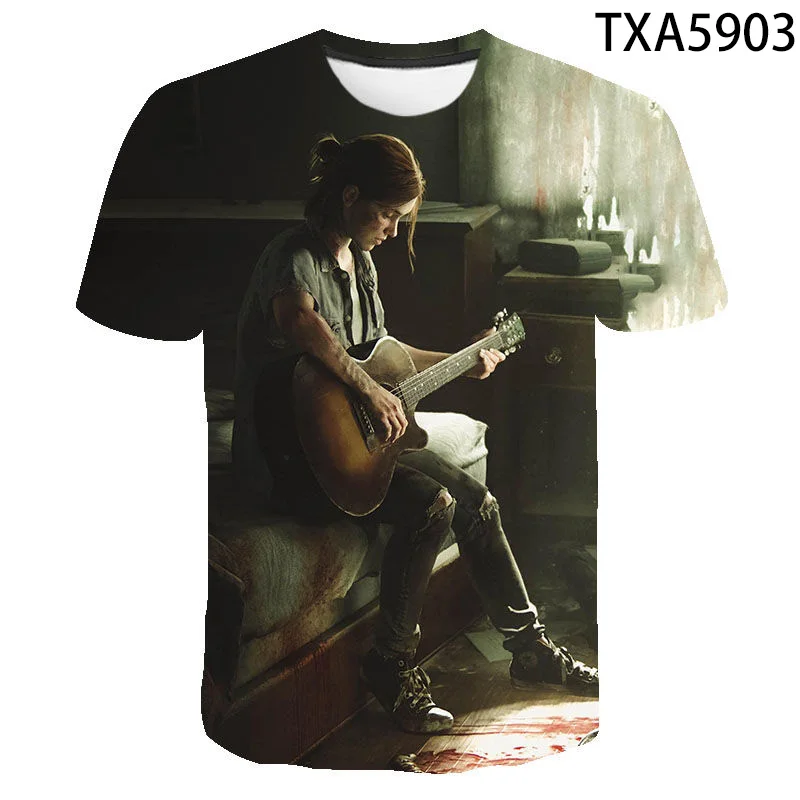Летняя новая модная футболка Last Of Us 2 мужская женская Детская с 3D принтом и