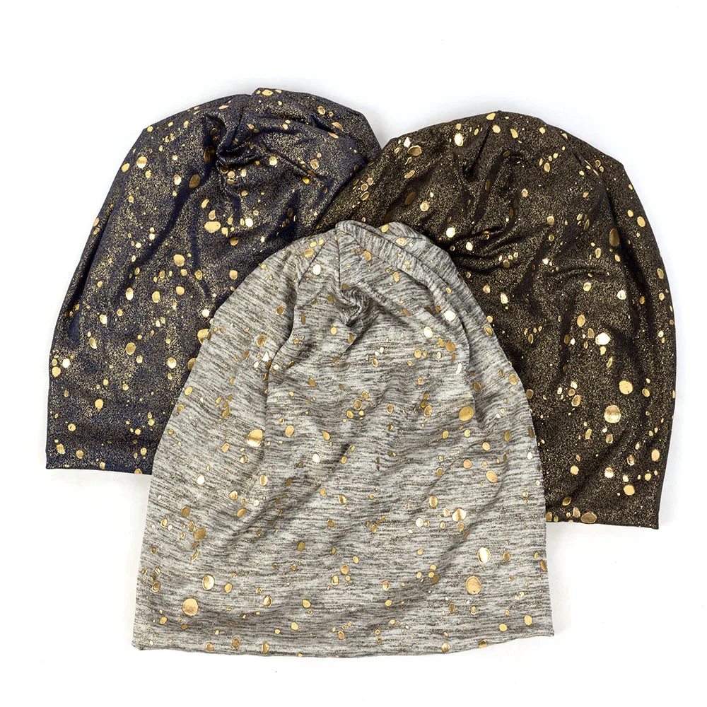 Новый стиль новинка Очаровательная Женская Шапка бини с принтом в горошек Осень