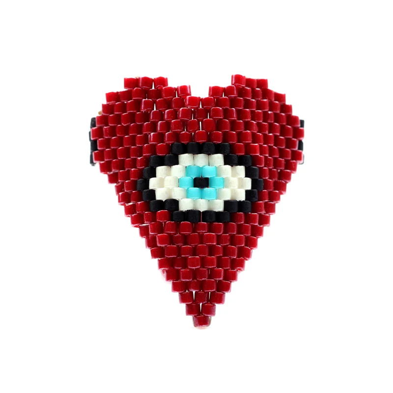 FAIRYWOO красное готическое кольцо в форме сердца цветочный символ кольца от сглаза