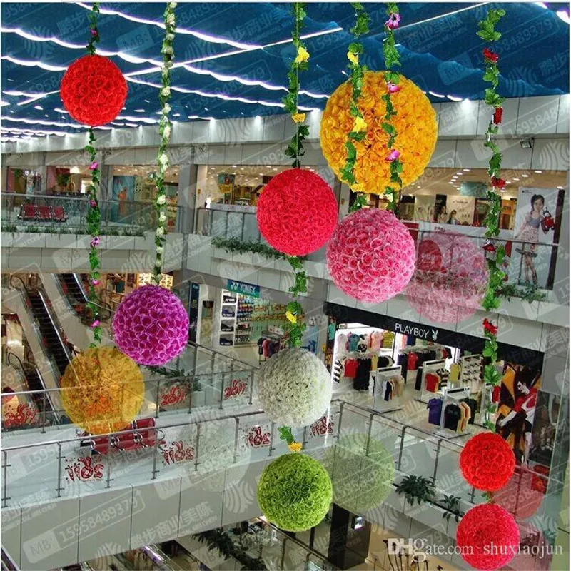 

8Inch 20 cm Wedding silk Pomander Kissing Ball flower ball decorate artificial flower for wedding garden market decoration