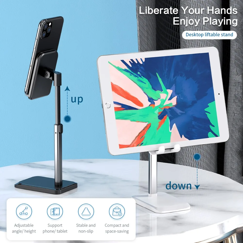 

ROCK Phone Holder Tablet Stand For iPad Pro 11 10.2 9.7 for iPad Mini For Samsung Xiaomi Tablets Desk Stand Holder