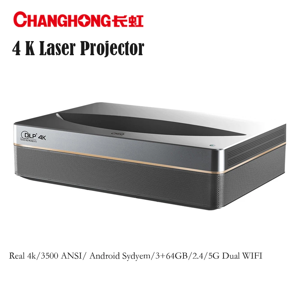 Лазерный проектор Changhong B5U 2500ANSI реальный 4K Android Wifi Проектор для домашнего