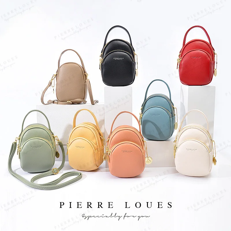 Женский кожаный мини-рюкзак YIZHONG однотонный рюкзак объемом менее 20 литров