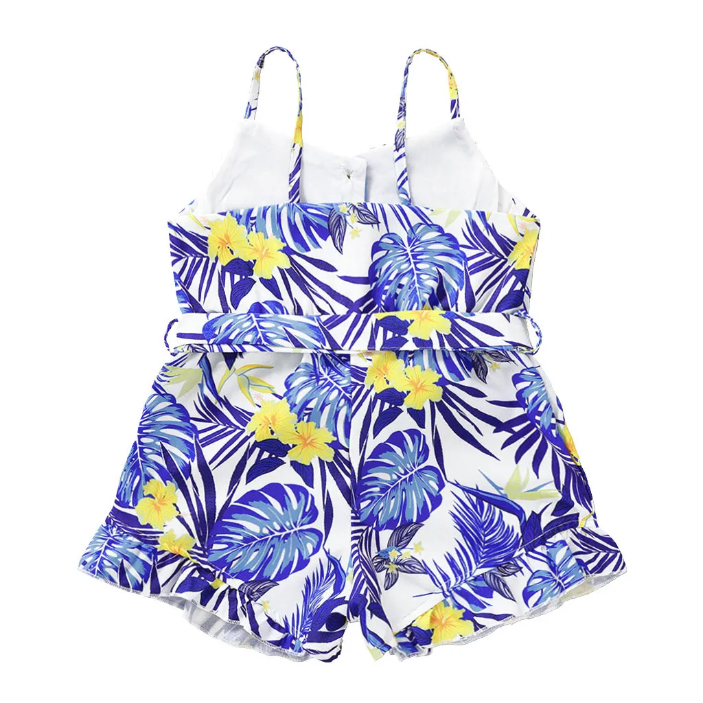 Модные наряды для маленьких девочек с цветочным принтом купальный костюм