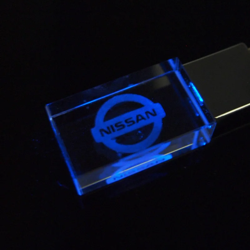 Usb-флеш-накопитель 128 ГБ с логотипом автомобиля NISSAN 2 0 дюйма со светодиодной