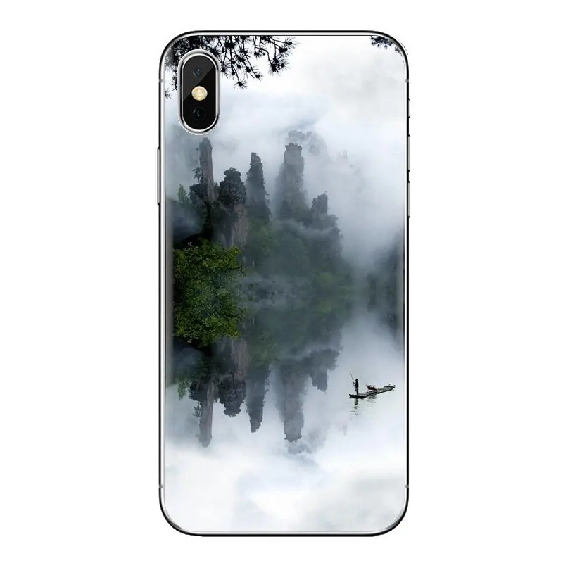 Для Xiao mi 6 A1 Max x 2 5X 6X Red Note 5 5A 4X 4A A4 4 3 Plus Pro TPU Shell Case горный st черно-белый дизайн |