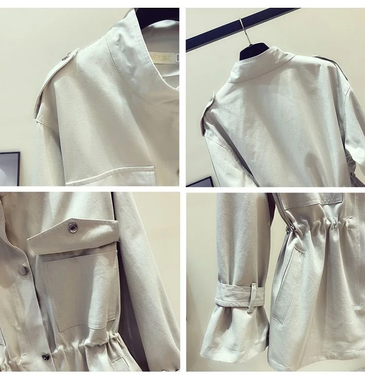 Ветровка женская повседневная с карманами куртка на молнии в стиле Харадзюку