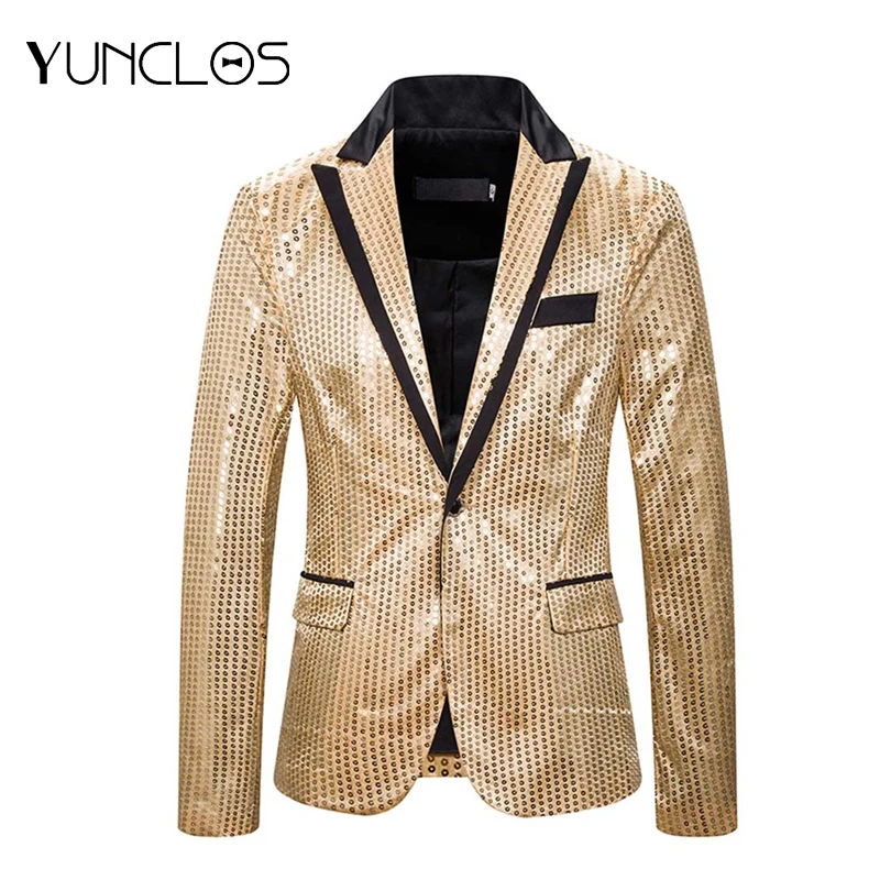 Мужской однобортный костюм блейзер для выступления на сцене в стиле хип