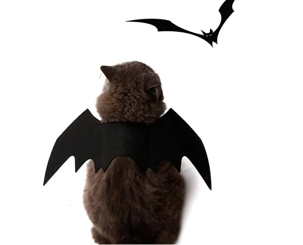 Костюм для домашних животных на Хэллоуин крылья летучей мыши косплей костюм