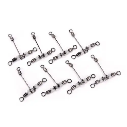 20 штук упак. 3 светящиеся Т-образные поперечные роликовые вертлюжные рыболовные