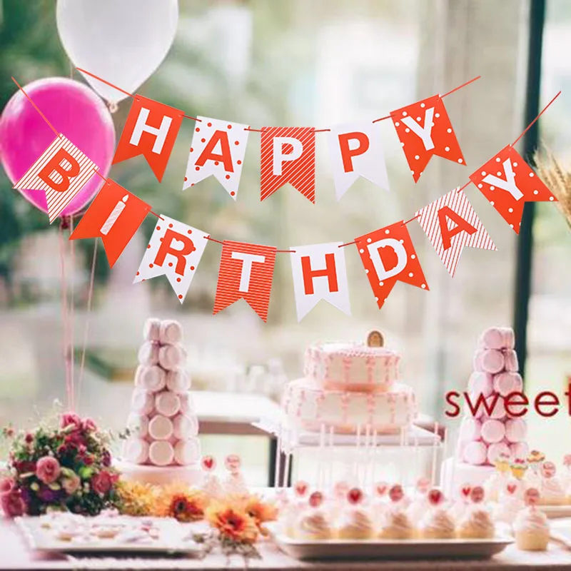 Многоцветный баннер с днем рождения детский воздушный шар из фольги для душа