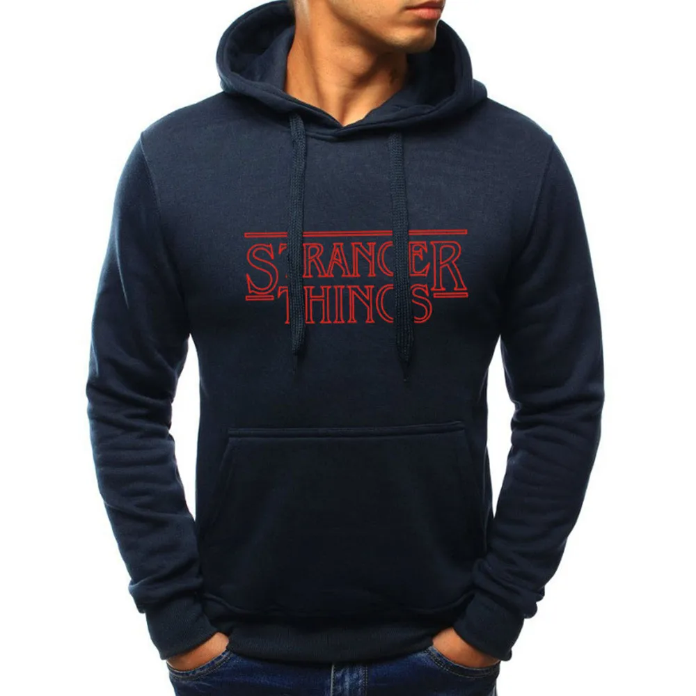 Странные вещи толстовки уличная мужская с длинным рукавом Осень Зима модная