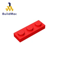 buildmoc compatible assembles particles 3623 plate 1x3 for building blocks parts diy story education