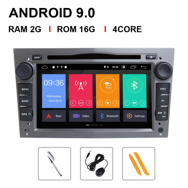 4 Core 16 ROM Ips DSP 4 ГБ 2 Din Android 9 Автомагнитола для Opel Vectra C Vauxhall Astra HG J Zafira B Corsa D vivaro Meriva AntaraVeda мультимедиа - Цвет: 4 Core 16 ROM