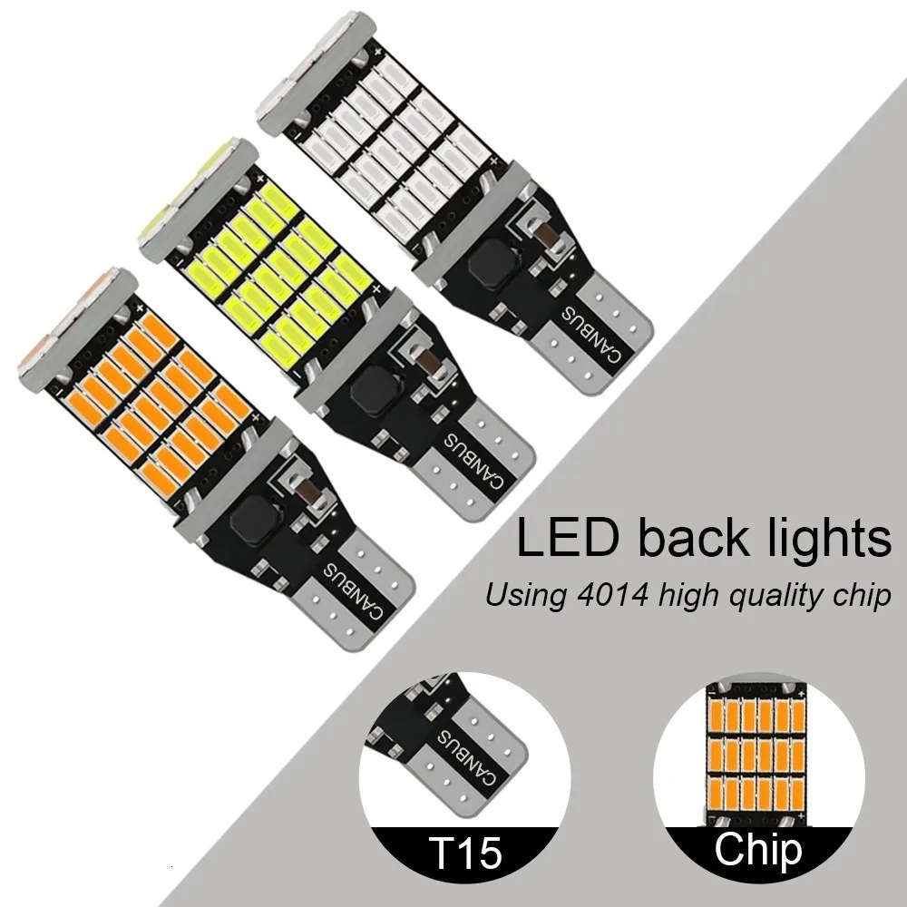 2 шт. 921 912 W16W T15 45SMD чипсеты светодиодный Canbus безотказные лампы для резервного копирования заднего хода 1000 люмен 6000k Ксеноновые белые