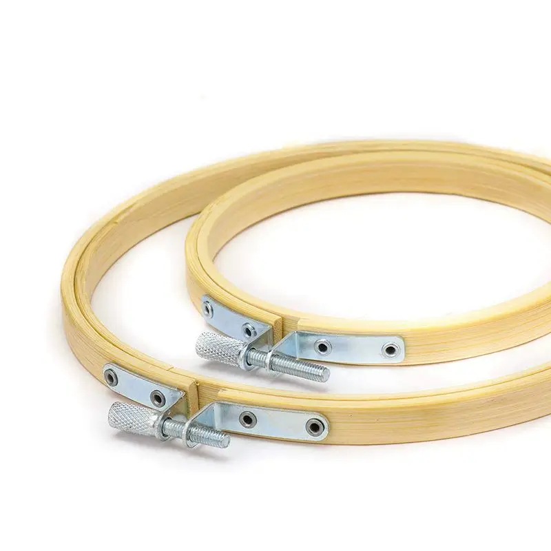 Пяльцы для вышивания крестиком (6 шт. в упаковке) Премиум круглые бамбуковые