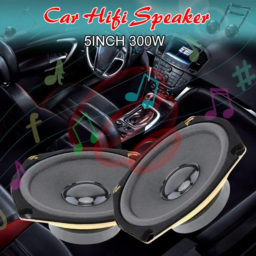 1pcs 5 Inch 300W 12V Car Coaxial Speaker Vehicle Door Auto Audio Music Stereo Full Range Frequency Hifi Speakers | Автомобили и