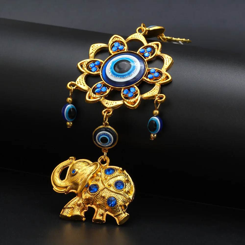 Новинка 2019 турецкий синий сглаза Золотая рука хамсы слон амулет защита на стену