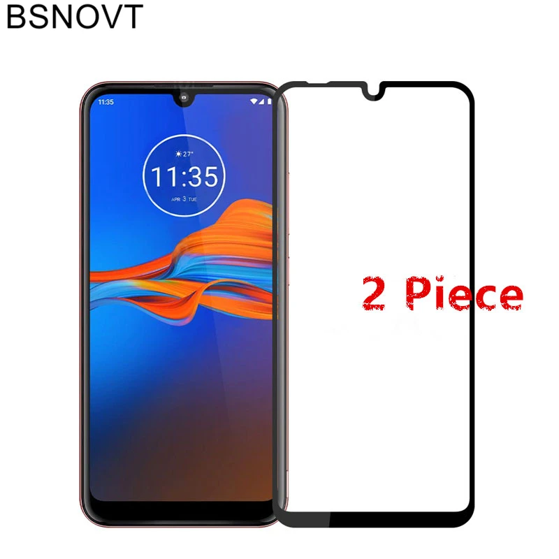 Protector de pantalla para Motorola Moto E6s, cristal templado completo para Motorola Moto E6s, pel&iacute;cula para Moto E6s, vidrio de 6,1 pulgadas, BSNOVT, 2 uds.-0