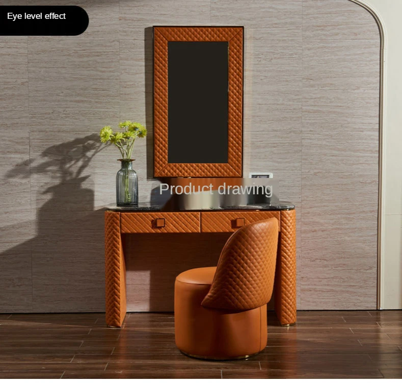 

Новый стиль 2020, набор мраморных туалетных столиков, красный креативный модный светильник в комплекте, макияжный стол с выдвижным ящиком