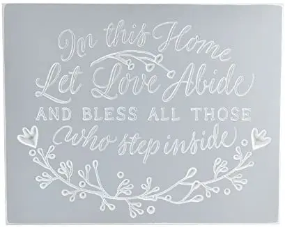 

in This Home Let Love Abide and Bless All Those Who Step Inside Engraved Wood Wall Sign 12x15