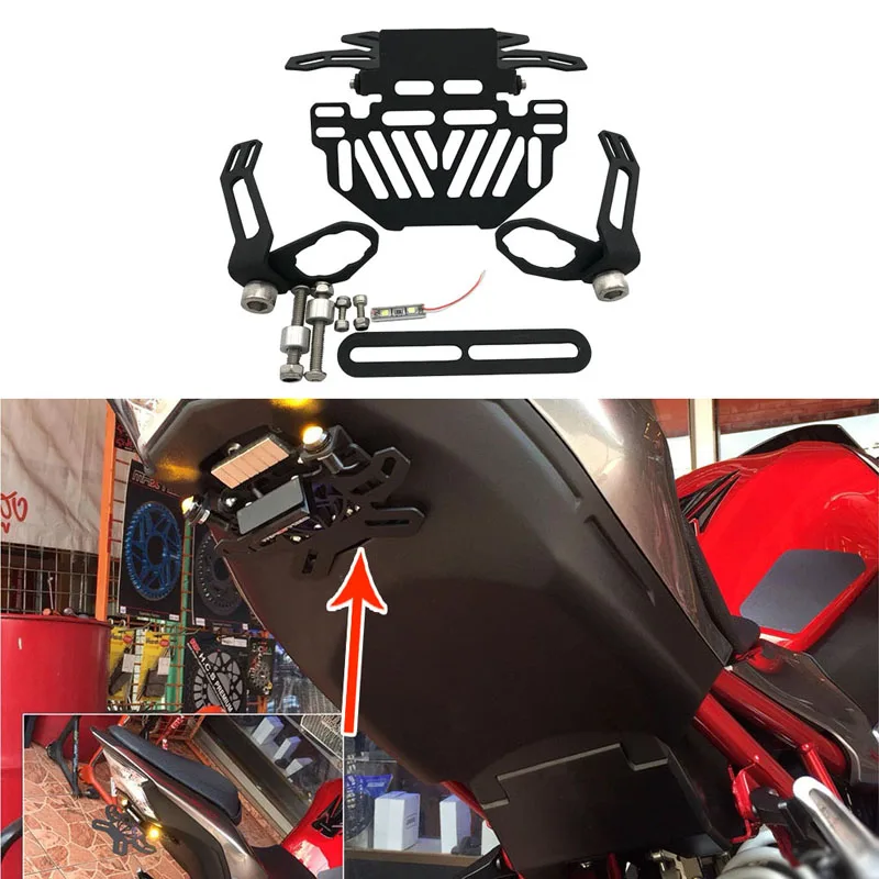 Универсальный кронштейн для номерного знака мотоцикла Kawasaki Z800 z750 z1000 EX ninja 650 400 250