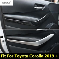 inner front door armrest panel strip decor cover trim for toyota corolla e210 2019 2022 abs carbon fiber matte accessories