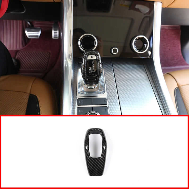 

Real Carbon Fiber For Land Rover Discovery Sport L550 2020 Gear Shift Head Cover Trim Car Interior Accessories