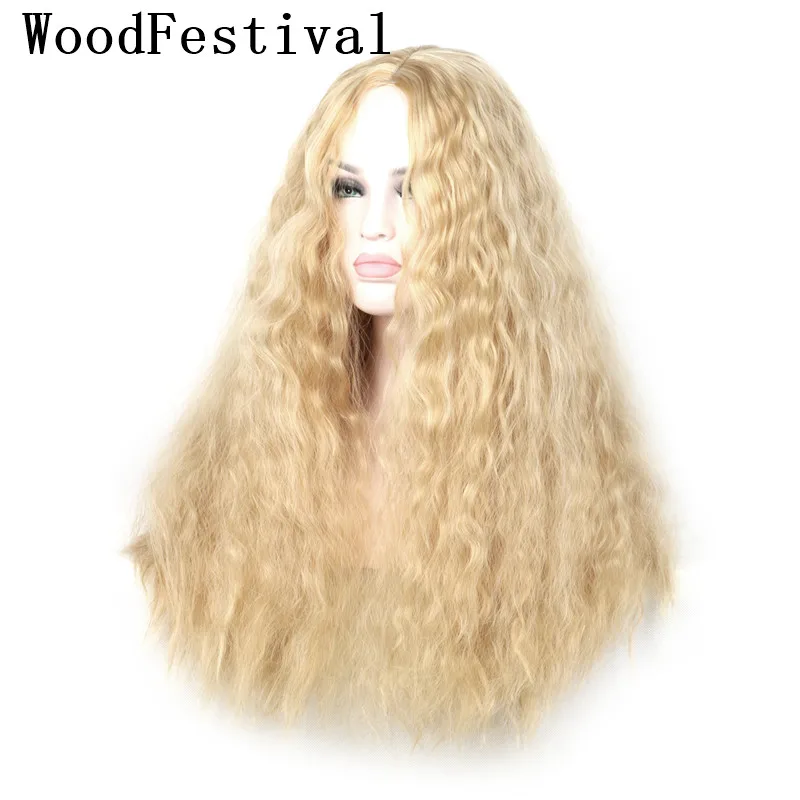 Парик WoodFestival для женщин кудрявые Длинные Синтетические волосы цветные косплея