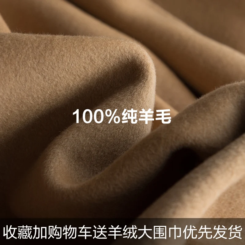 

Women's Capes & Ponchos overcoat autumn medium length bat Hepburn style double sided 100% wool coat woolen shawl cappa size S M