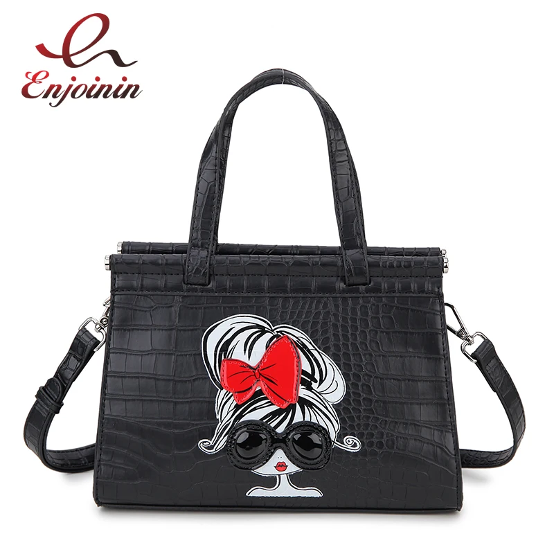 

Fashion Crocodile Pattern Ladies Handbag Casual Women Black Purses Japanese Style Shoulder Crossbody Bag Female Designer Bag