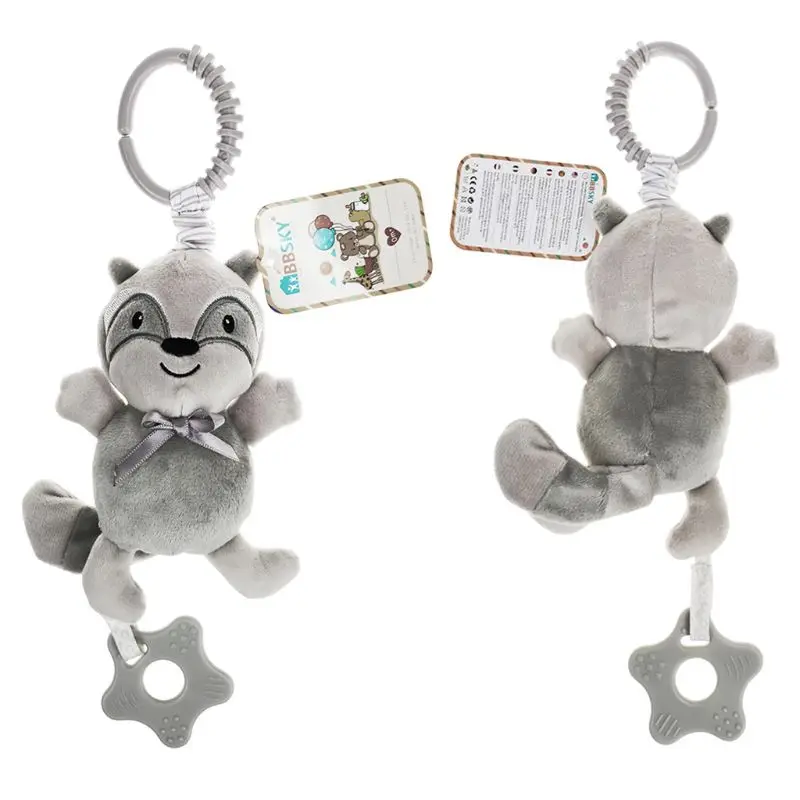 

Baby Stroller Rattles with Teether Infant Mobile Crib Plush Handbell Musical Doll Bed Hanging Toys