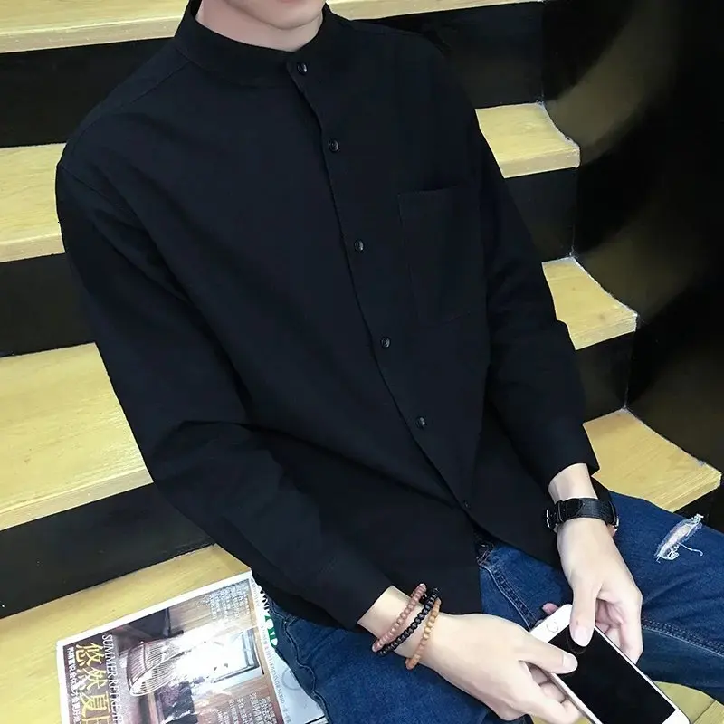 Мужская повседневная гавайская рубашка модная трендовая Студенческая одежда с