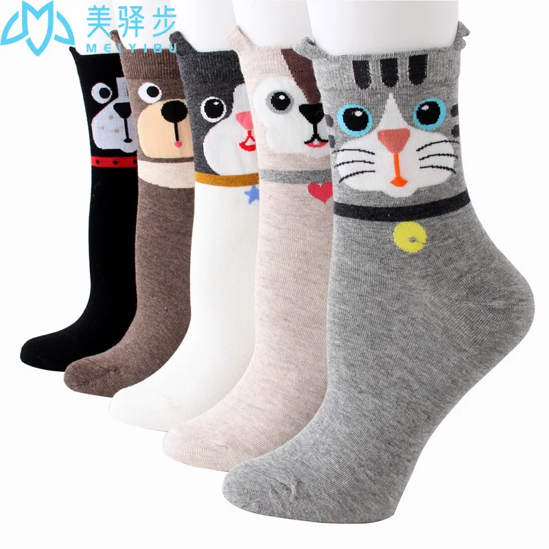 5 Pair Popular Socks Cartoon Female Socks Fashion Hot Sales