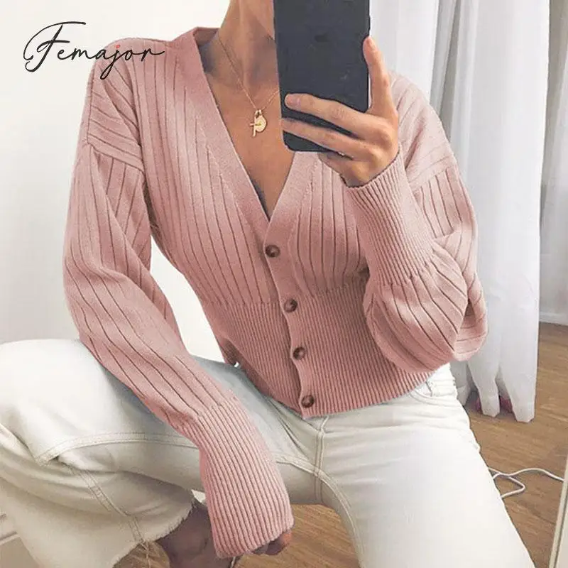 Femajor женский осенне-зимний теплый кардиган жилет с длинным рукавом 2019 свитер