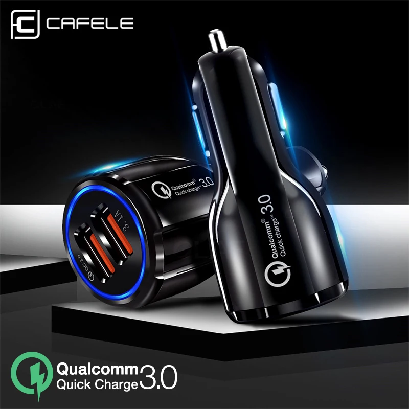 Cafele автомобильное зарядное устройство для телефона samsung iPhone Xiaomi huawei Dual USB мини автомобильное зарядное устройство адаптер Автомобильное зарядное устройство 3.1A MAX