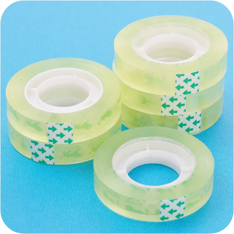 

5pcs Stationery Tape Width 8/10/12/15/18mm*25m Office Transparent Tape Student Stationery Tape School Office Supplies papeleria