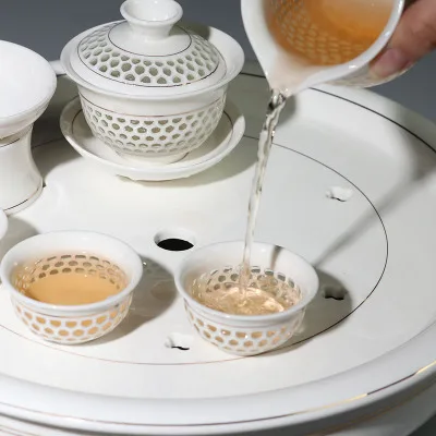 Сине-белые фарфоровые чайные наборы Цзиндэчжэнь керамический чайник домашняя