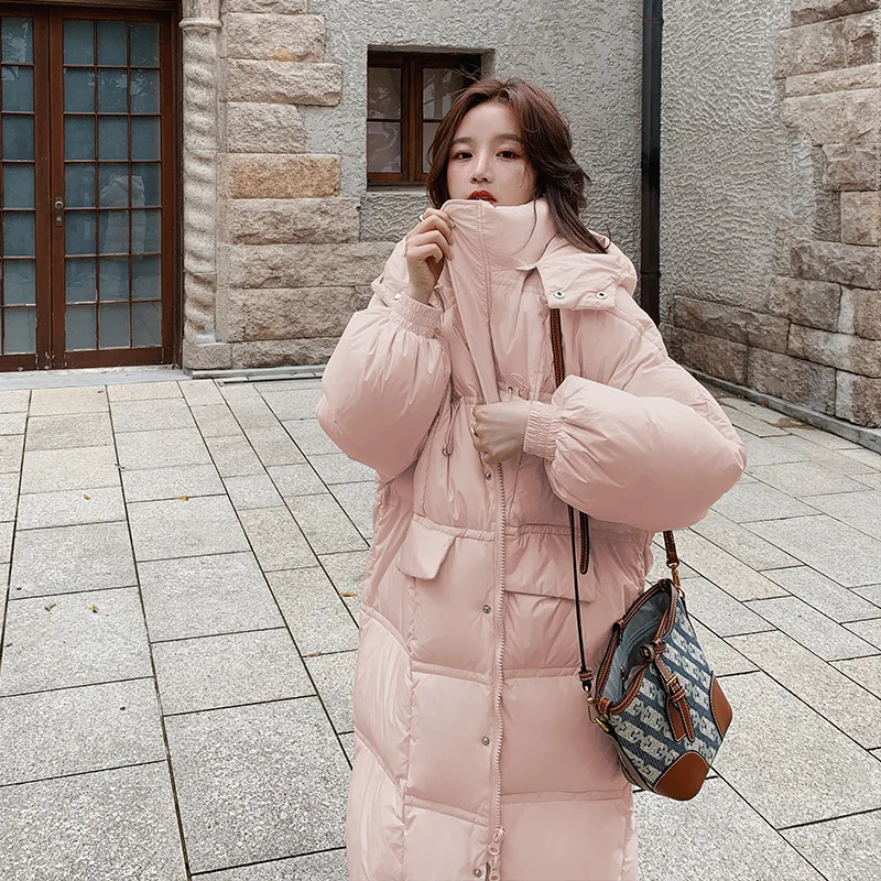

2020 new east gate medium and long cotton padded clothes women's long over the knee loose Korean thickened bread jacket