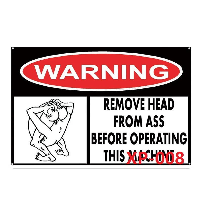 

20x30cm Vintage Metal Tin Signs Danger Warning Sign Wall Art Plaque for Coffee Bar Restaurant Shop Home Gas Station