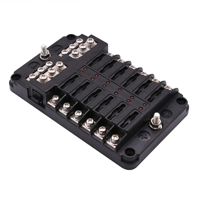 

Блок предохранителей 12 Way 24, стандартный держатель блока лезвий, автомобильный лодочный предохранитель, автоматические запасные части, бло...