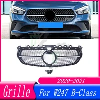 front bumper upper grille diamondgt style racing grill for mercedes benz new b class w247 b180 b200 b260 2020 2021 caraccessory