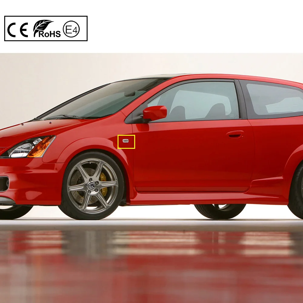 

For Honda accord civic fit jazz city stream CR-V Odyssey Smoke Lens Dynamic LED Front Side Marker Lights turn signal lamp 2X